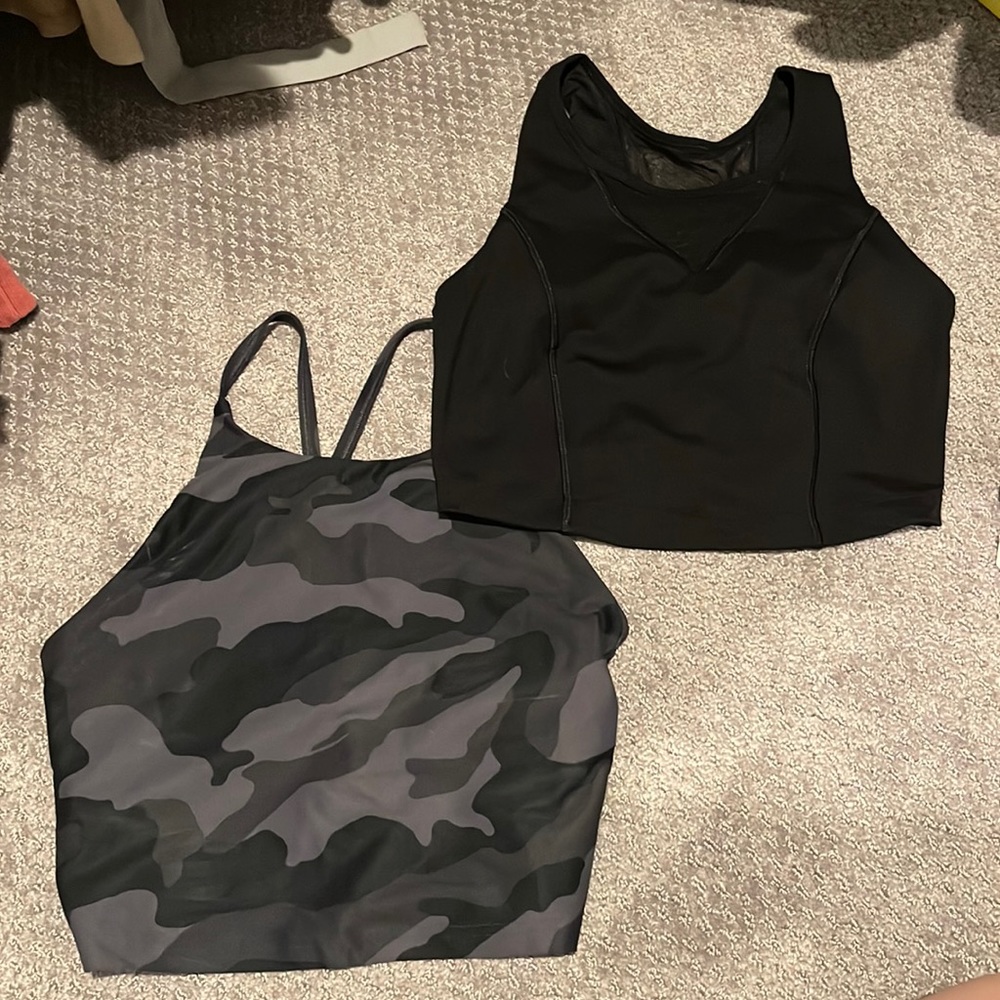 Two crop workout tops